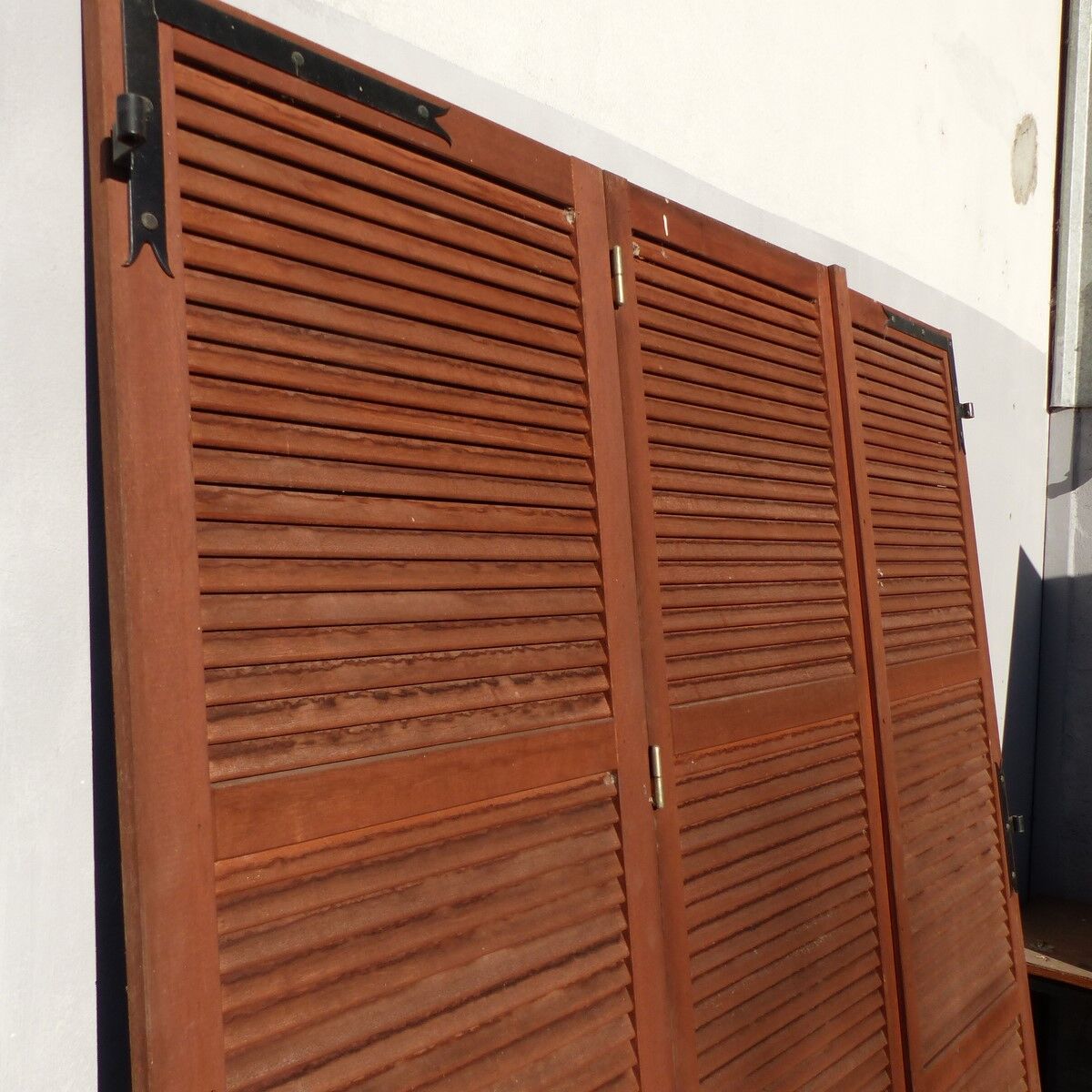 wooden shutters 3 leaves width 210 cm height 228 cm