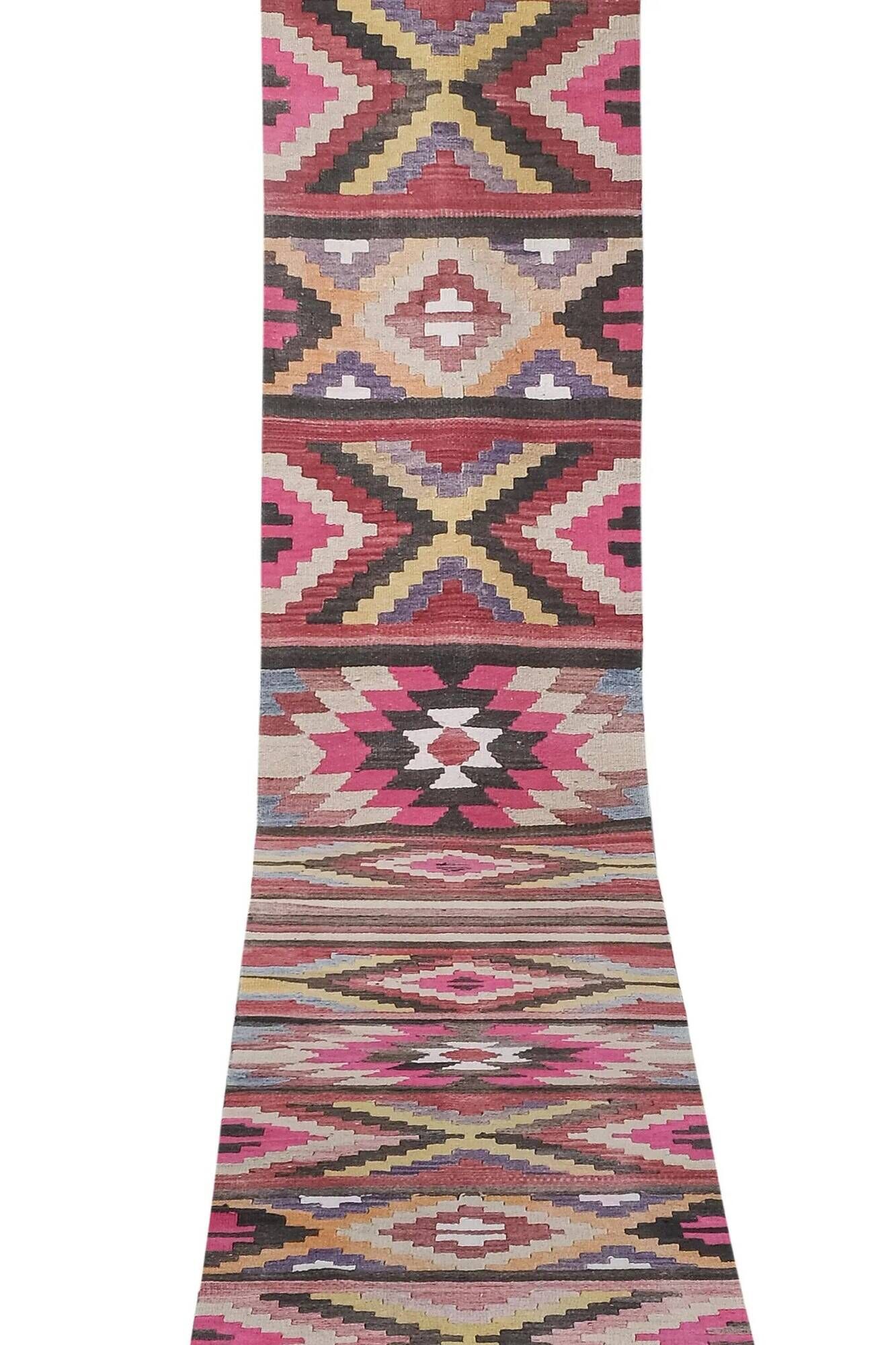 Tapis de couloir turc vintage