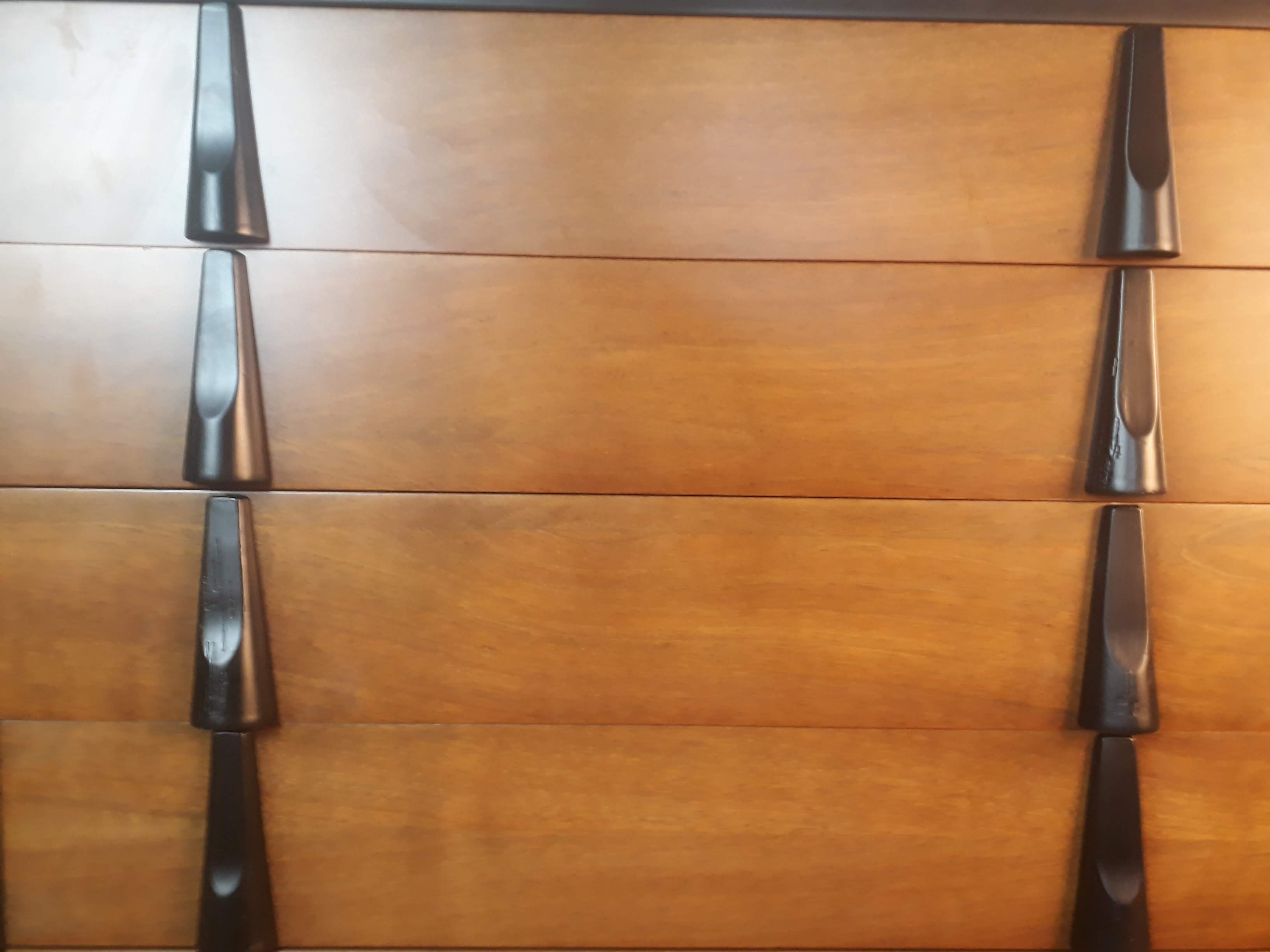 Walnut row renovated by Rajmund Teofil Halas Vintage Polish 1968