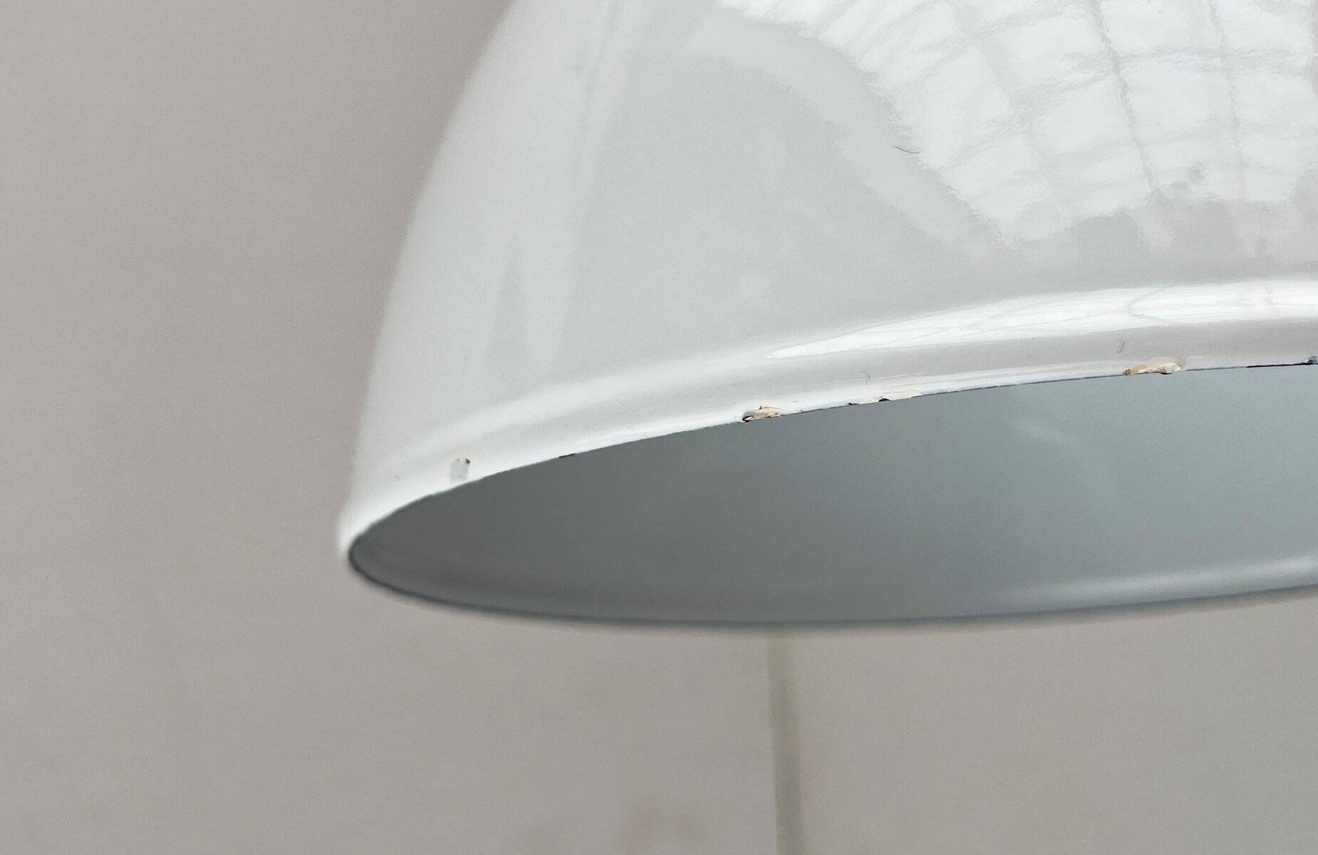 Vintage Danish enamelled pendant lamp model ES by Edgar Schlaefle for Louis Poulsen, 1980s.