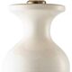 Pair of table lamps in crackled white ceramic and patinated brass.