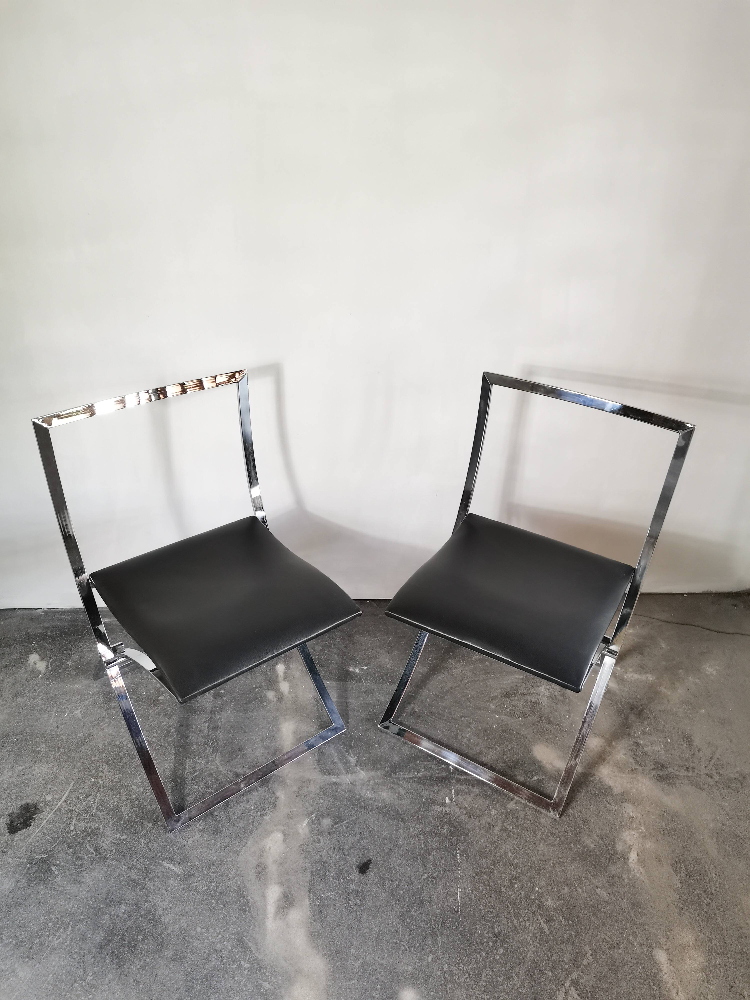 Marcello Cuneo, Model “Luisa”, 1970s Set of 2 Dining Chairs
