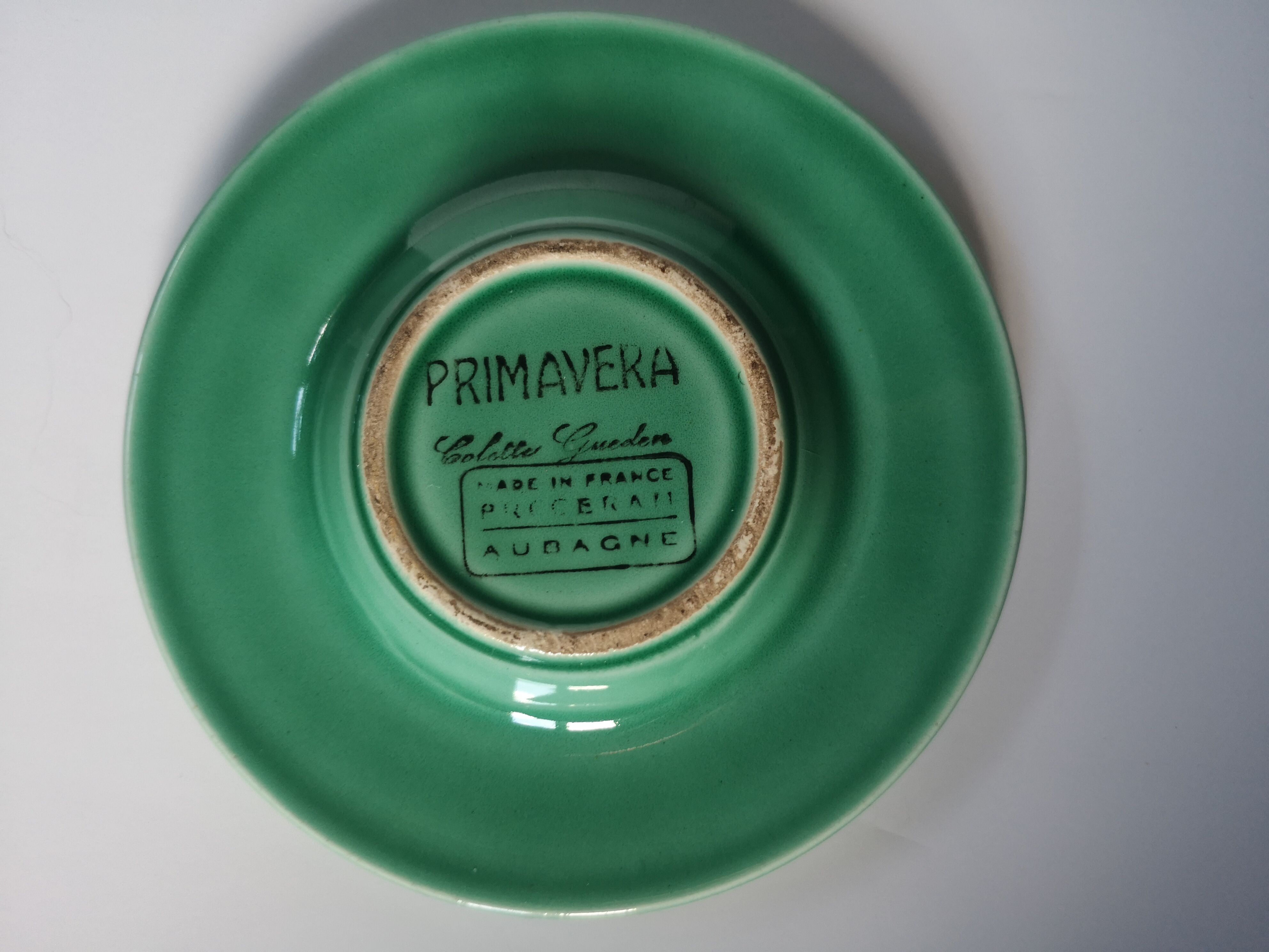 Rare ashtray cup signed Colette Gueden Primavera Paris