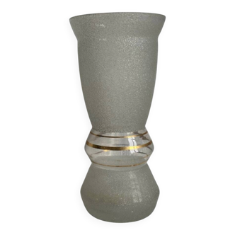 Granulated glass vase