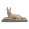 Cracked ceramic dog signed D' Argyl. Circa 1930
