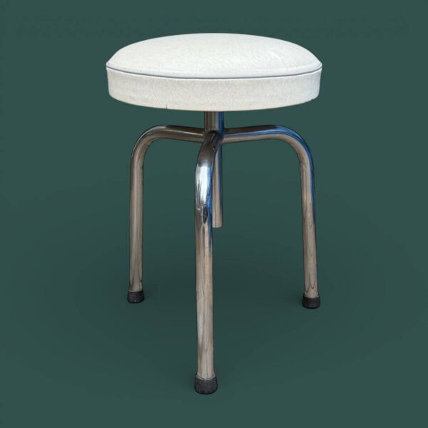 Paire de tabourets d’ateliers tripode à vis 1970