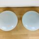 Pair of opaline wall lamps Regent half spheres 29 cm