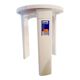 Vintage white glossy Tatay stool — Spain, 1990s