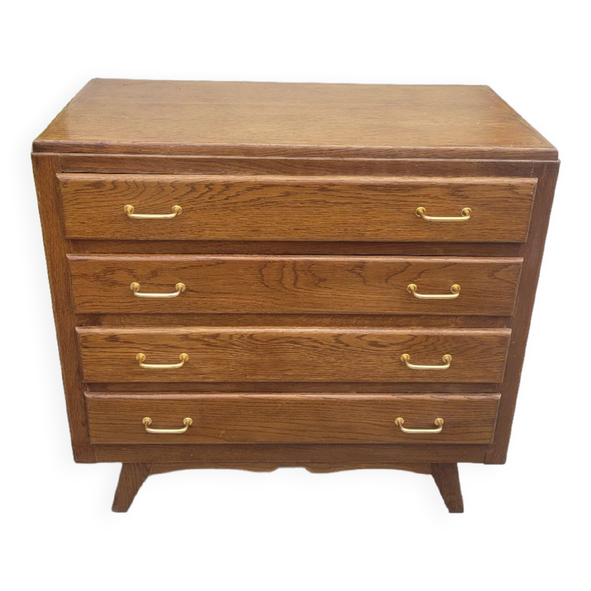 Commode vintage 1950 pieds compas 4 tiroirs