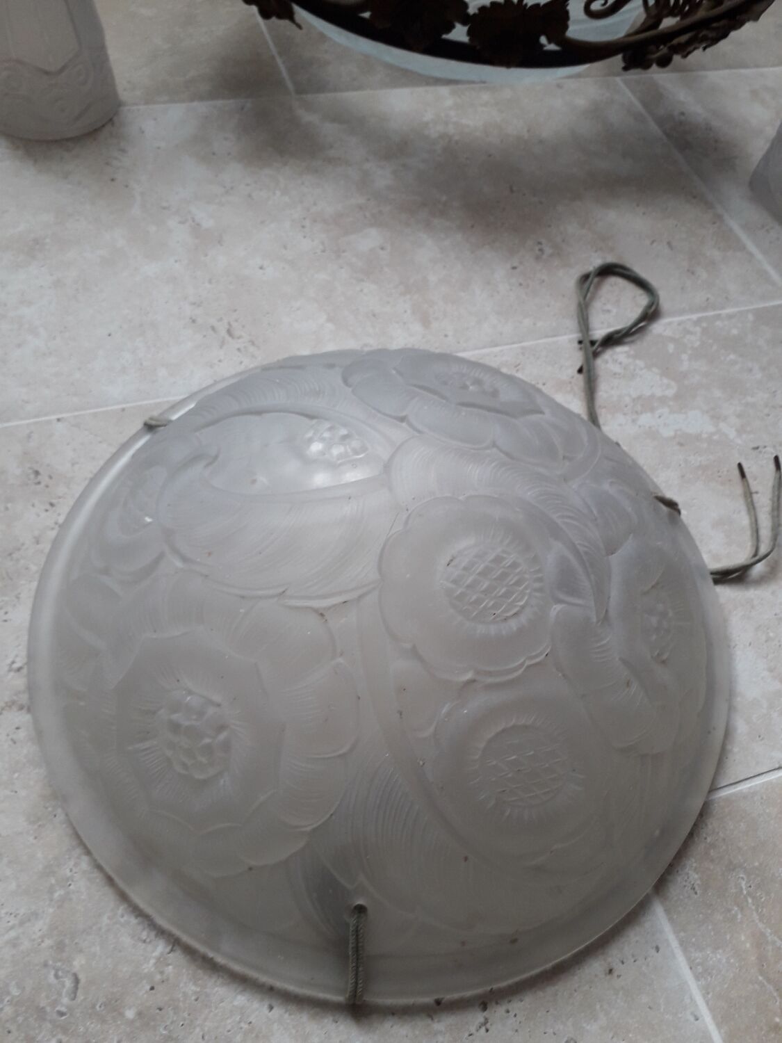 Art Deco globe pendant light 1900