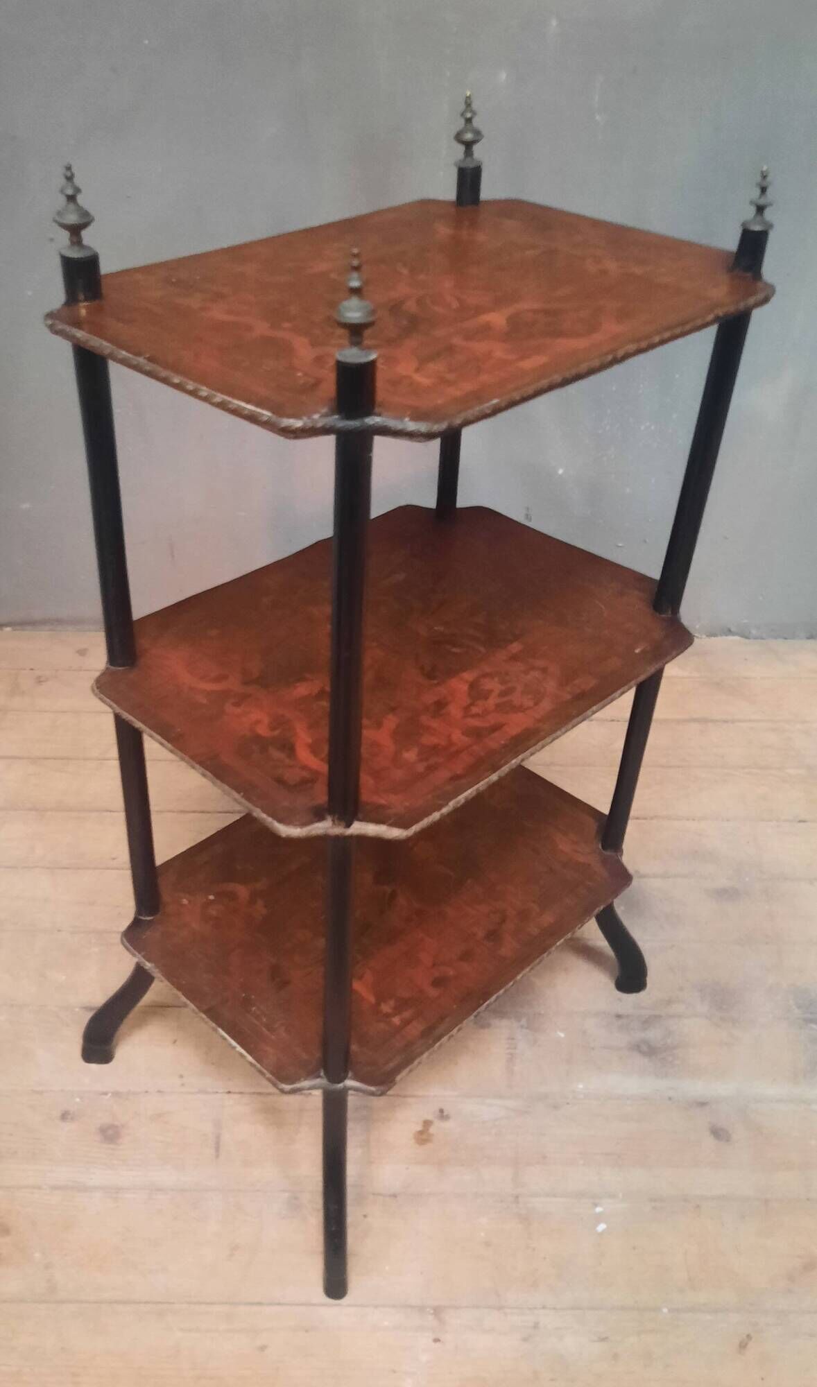 Napoleon III etagere in marquetry