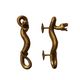 Pair of French Handcrafted Brass Snake Door Pull Handles, 1960s