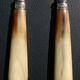 Carving Set + Salad Server Horn and Stainless Steel