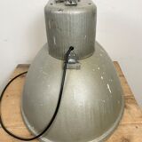 Oval industrial polish factory pendant lamp from mesko, 1970s