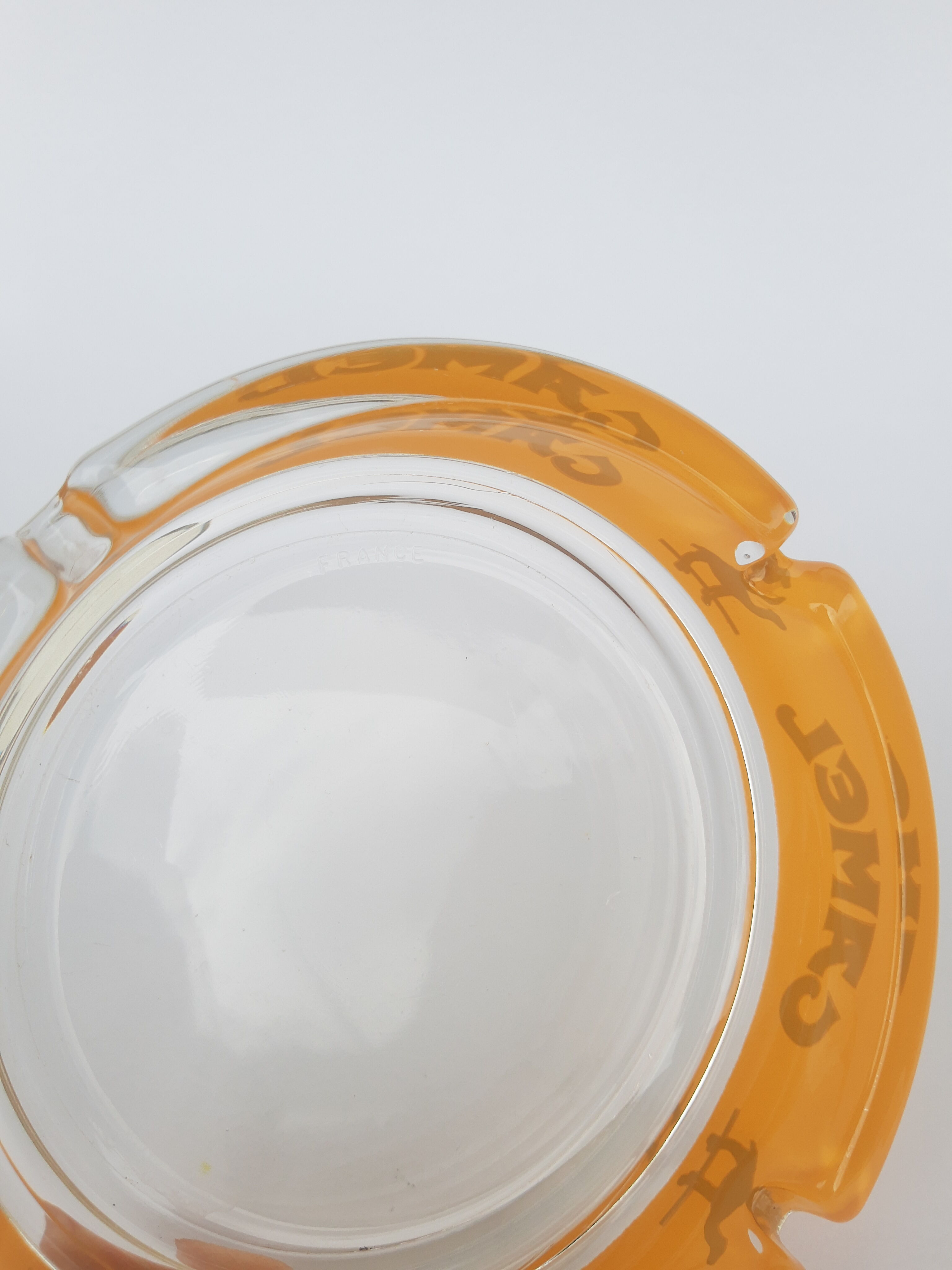 Camel advertising ashtray in vintage France glass