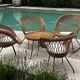 Ensemble de jardin en rotin vintage 1960