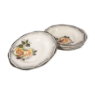 Set of 6 Digoin plates