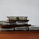 Danish Modern Serving Set Teak Tray With Glass Bowls