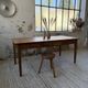 Cherry farmhouse table with spindle legs, 1950s