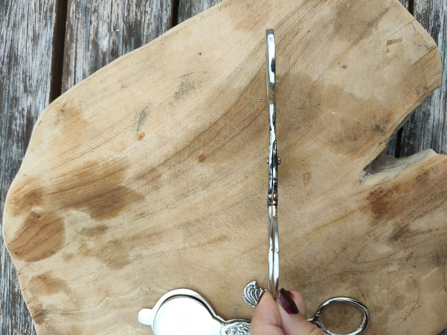 Set of two pairs of antique eggcutter scissors