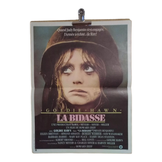 Affiche de cinéma originale pliée La bidasse année 1980