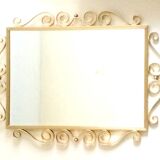 Miroir laiton doré 50s. Vintage. Hollywood Regency