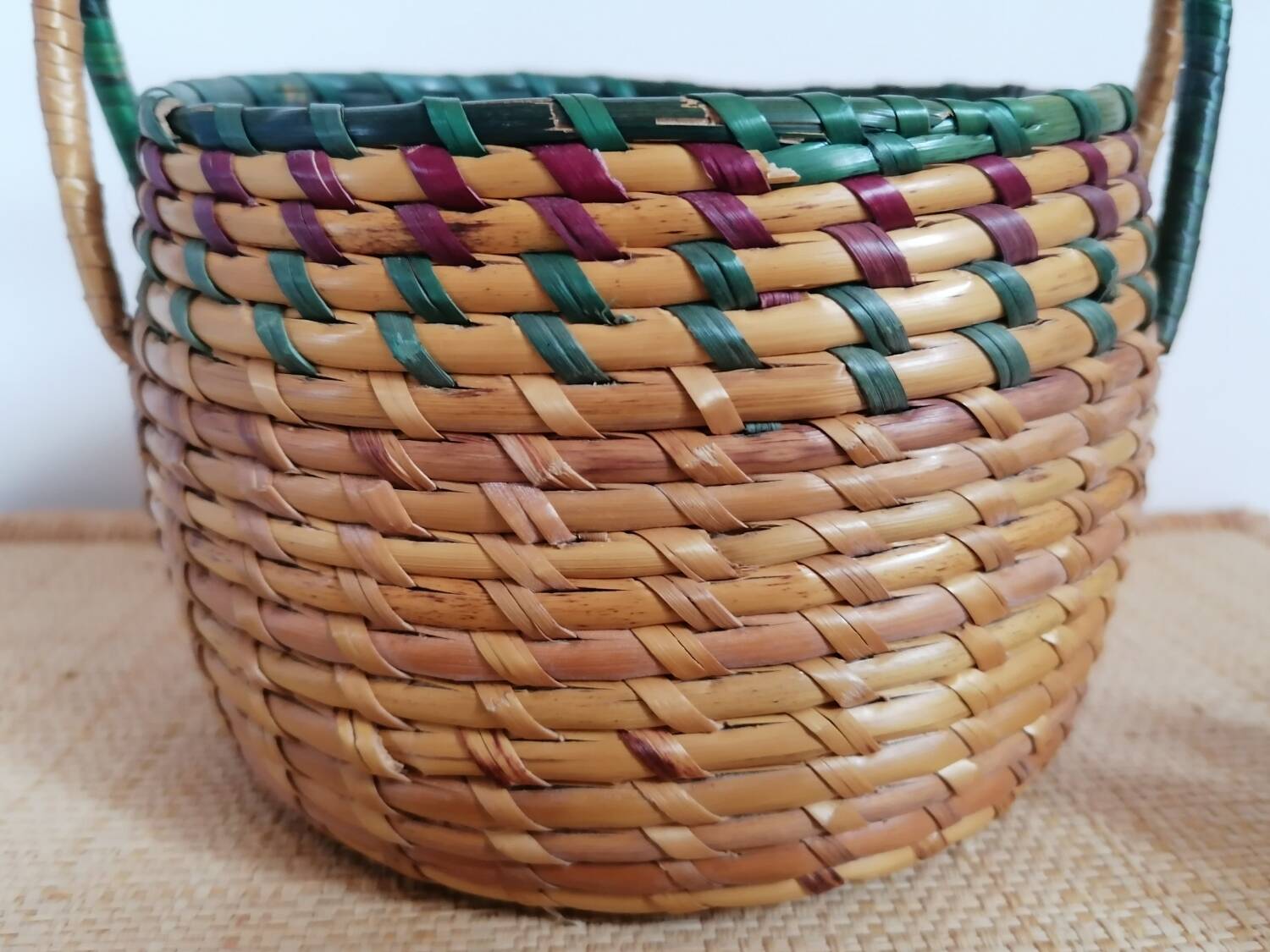 Children's woven straw basket