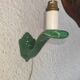 Wall lamp 50s green porcelain