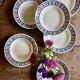 Set of 6 antique deep plates - Robinson de Badonvillier