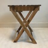 Wooden folding stool