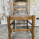 Set of 3 Antique BAUMANN Chairs Wood + Vintage Fabric Cushion Seat