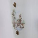 Vintage 1950s chandelier in decorated glass, italian design