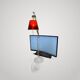 Philippe Starck Archimoon K lamp for Flos 1998 with red collar.