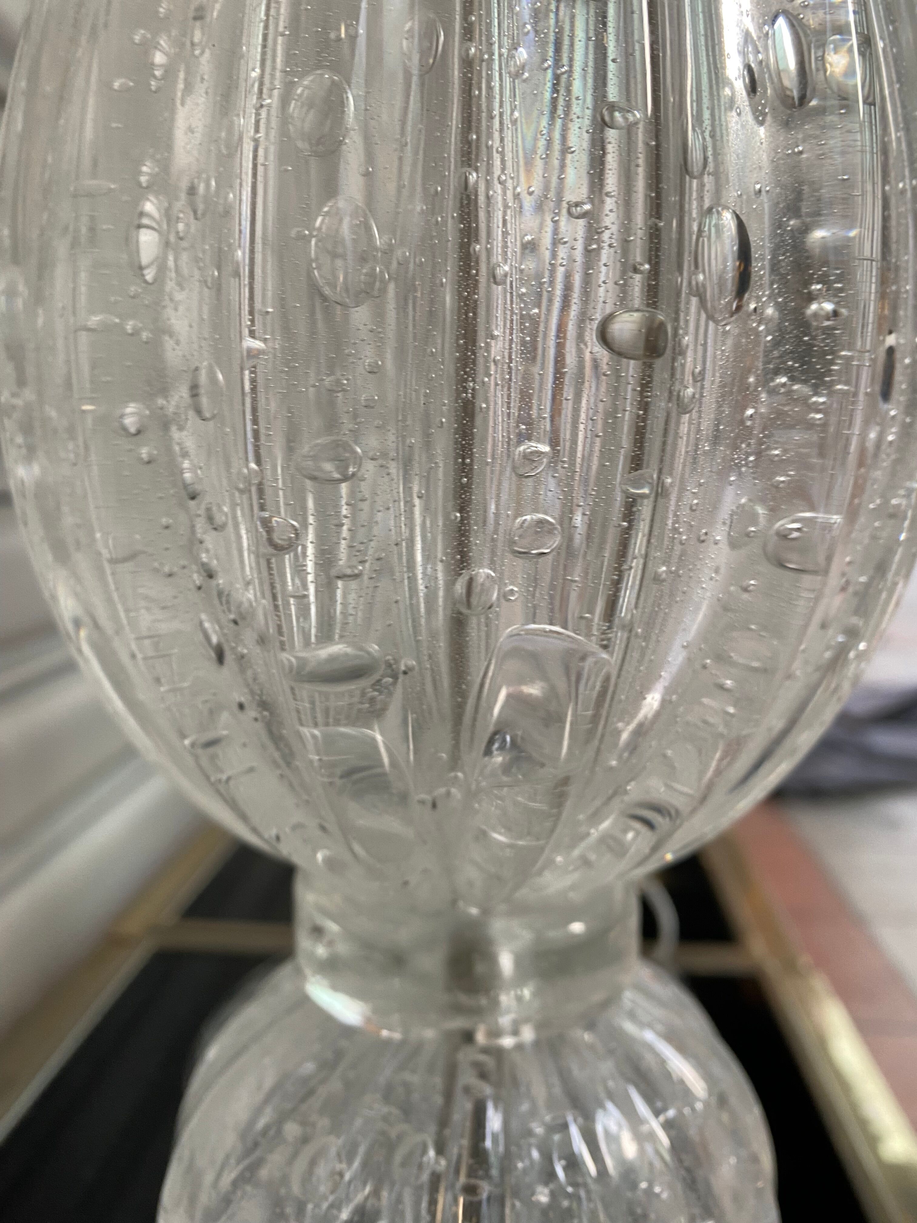 Pair of lamp legs Alberto Dona- Murano glass - 70s