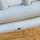 White rattan lounge