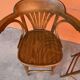 Set of 2 Bar Stools Restaurant Pub Tavern Curved Wood