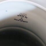 Hand-painted blue and white Paris porcelain lamp, circa 1980