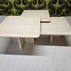 Set of 3 travertine nesting tables