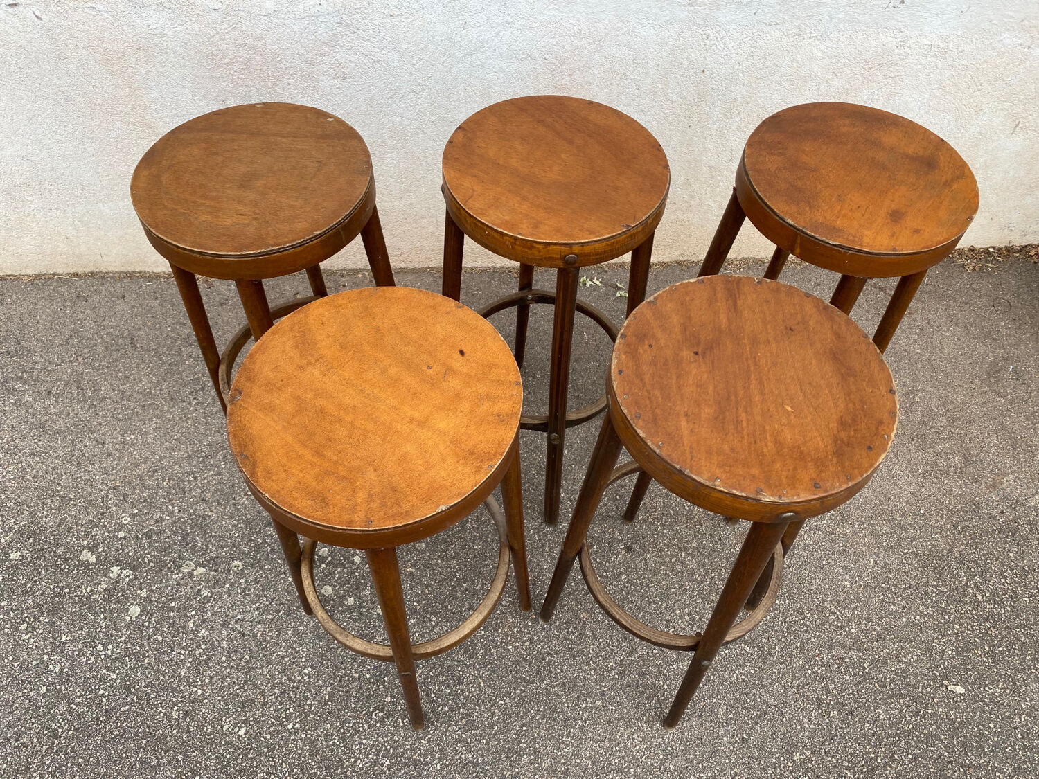 Set of 5 bar top stools