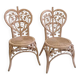 Pair of Peacock rattan chairs