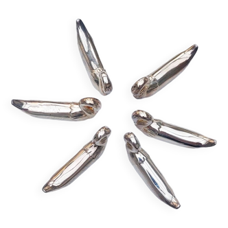 Set of 6 swan knife holders