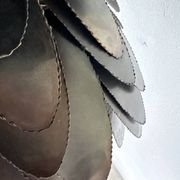 Brutalist suspension Jansen metal welded flower