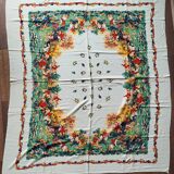 Vintage hunting tablecloth 145x125