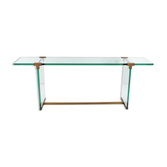 Table d’appoint en verre design par Peter Ghyczy Modèle T30, 1970