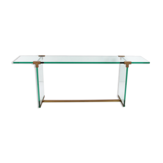Glass side table design by Peter Ghyczy Model T30, 1970