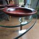 6 antique hand-turned glazed terracotta plates