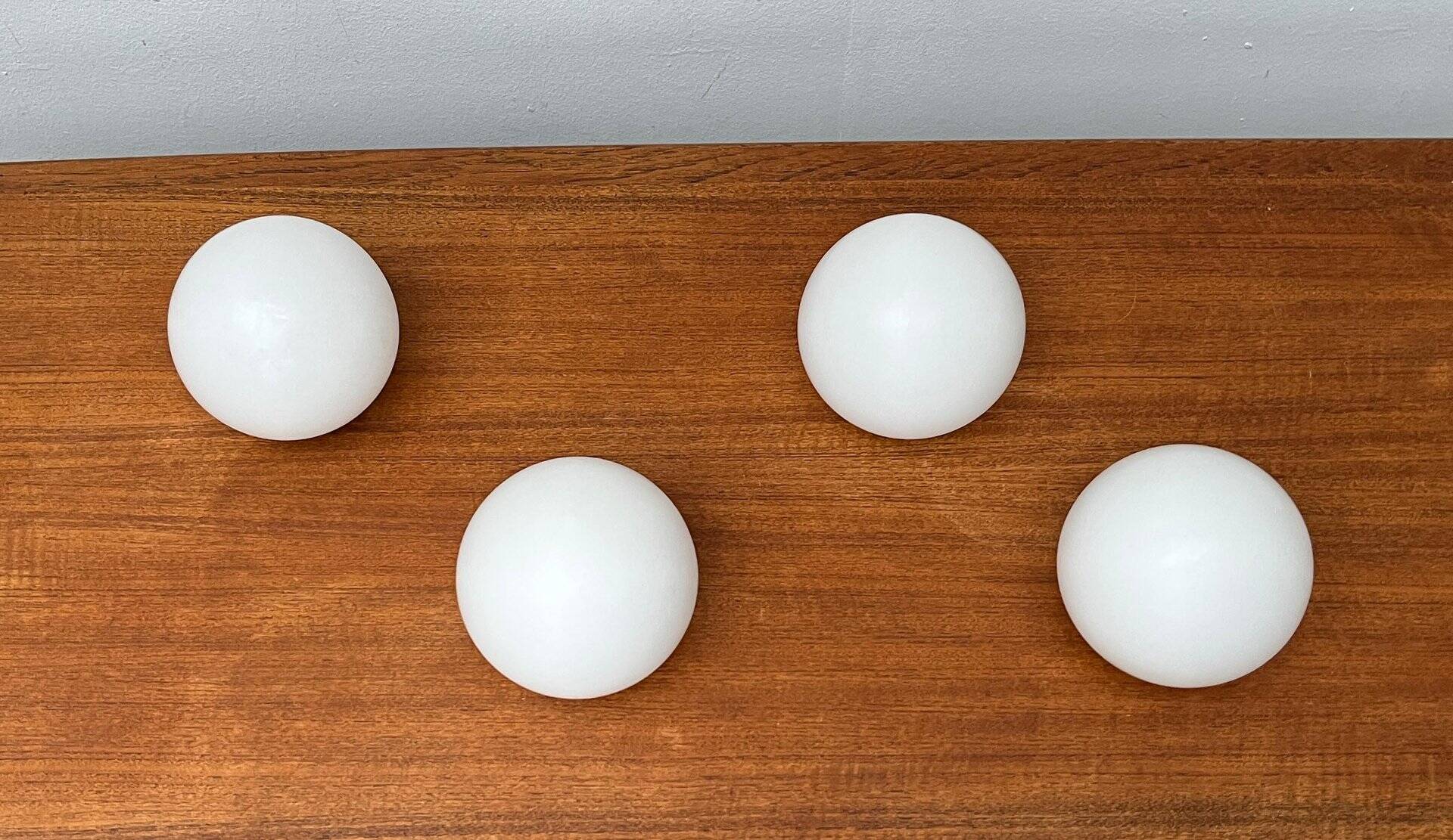 Mid-century modern Swiss glass replacement part for E.R. Nele Temde lamps, 1960s.