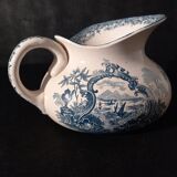 Toilet service, broc and earthenware basin longwy "rocaille xixe"