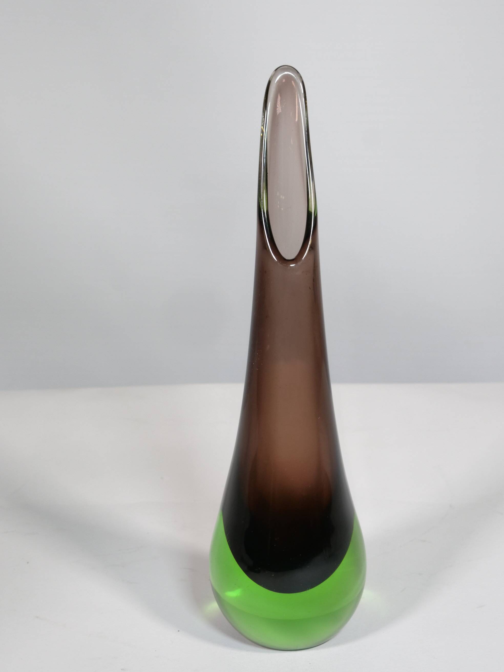 Vase en verre Sommerso de Murano par Flavio Poli, 1970