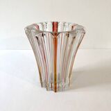 Glass vase signed Pierre D'Avesn, 1940s